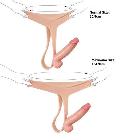 シリコン製ストラップオン 15cm|安定感のあるディルド設計
