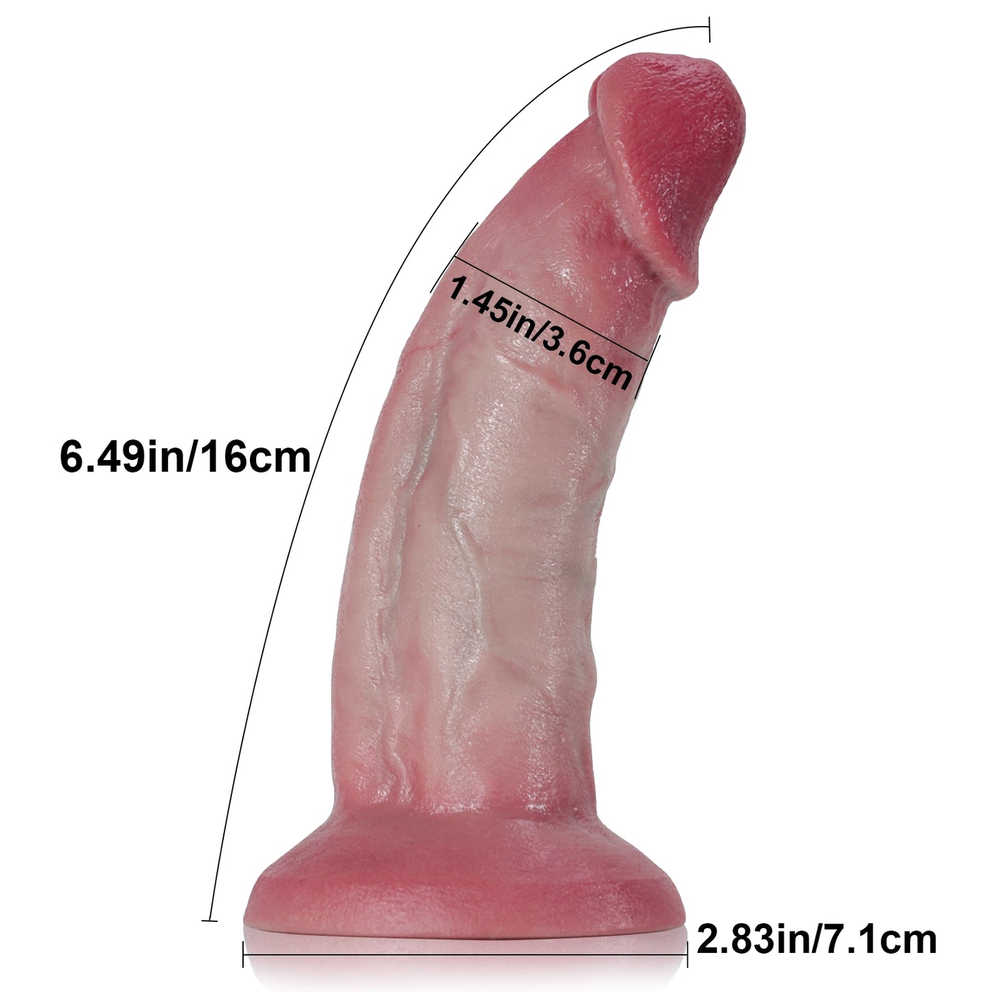 アナル ディルド リアルな質感 ソフトシリコン製 16cm 吸盤付き