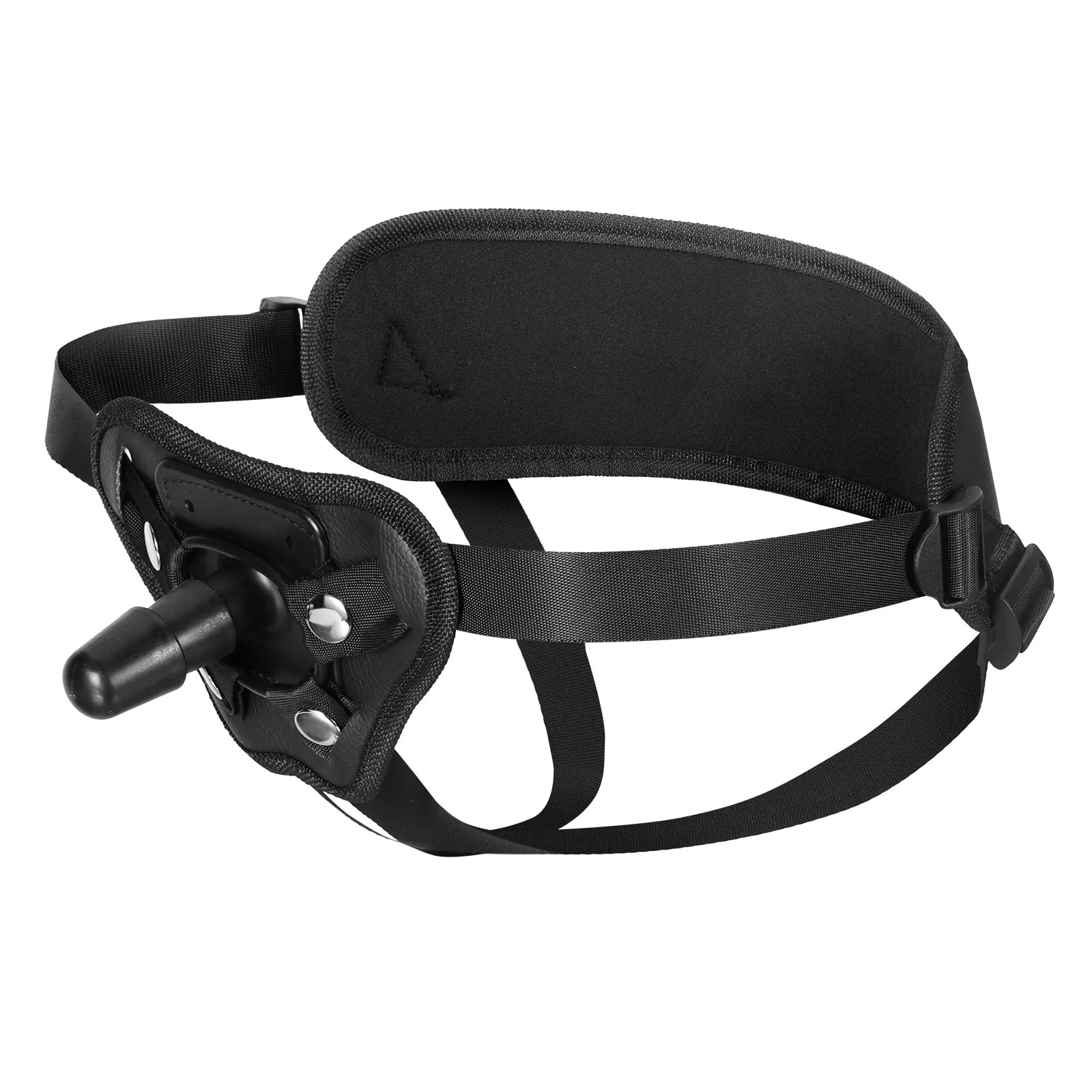 ブラックレザー・ハーネス 固定ディルド専用|Vac-U-Lock対応の高耐久システム