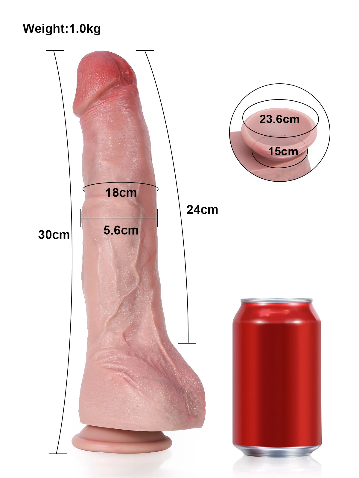 ジェフ (Jeff) 30cm 巨大ディルド|リアルな血管隆起と内壁を貫く極太の充填感