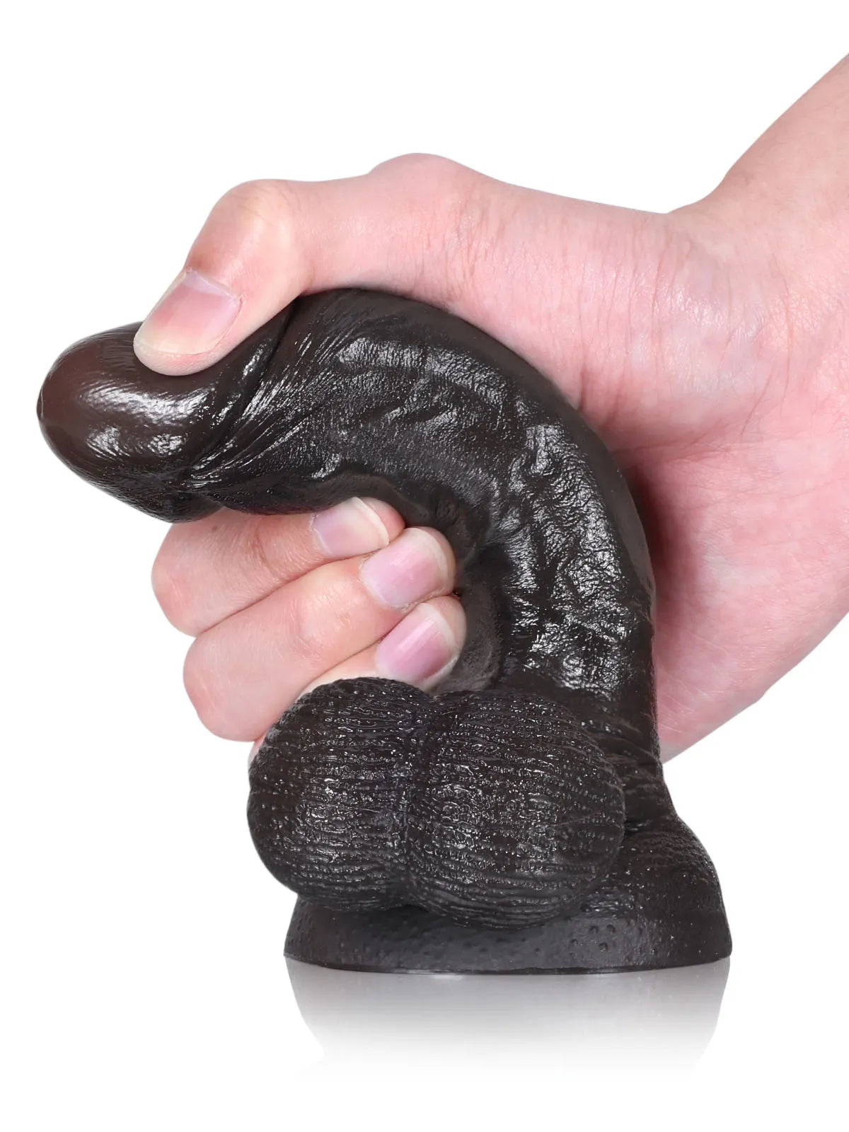 スミス (Smith) 15.8cm 黒人ディルド|スムーズな導入を叶える錐形設計とリアルな質感