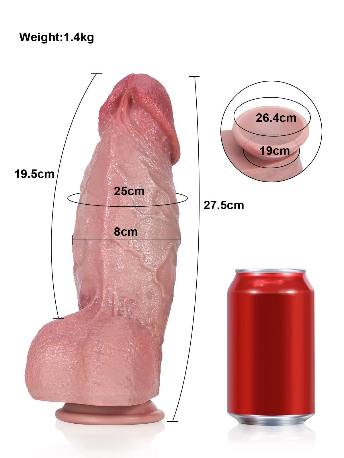 ディエゴ (Diego) 28cm 極太・リアルディルド|8.3cm径と重厚な肉体実感
