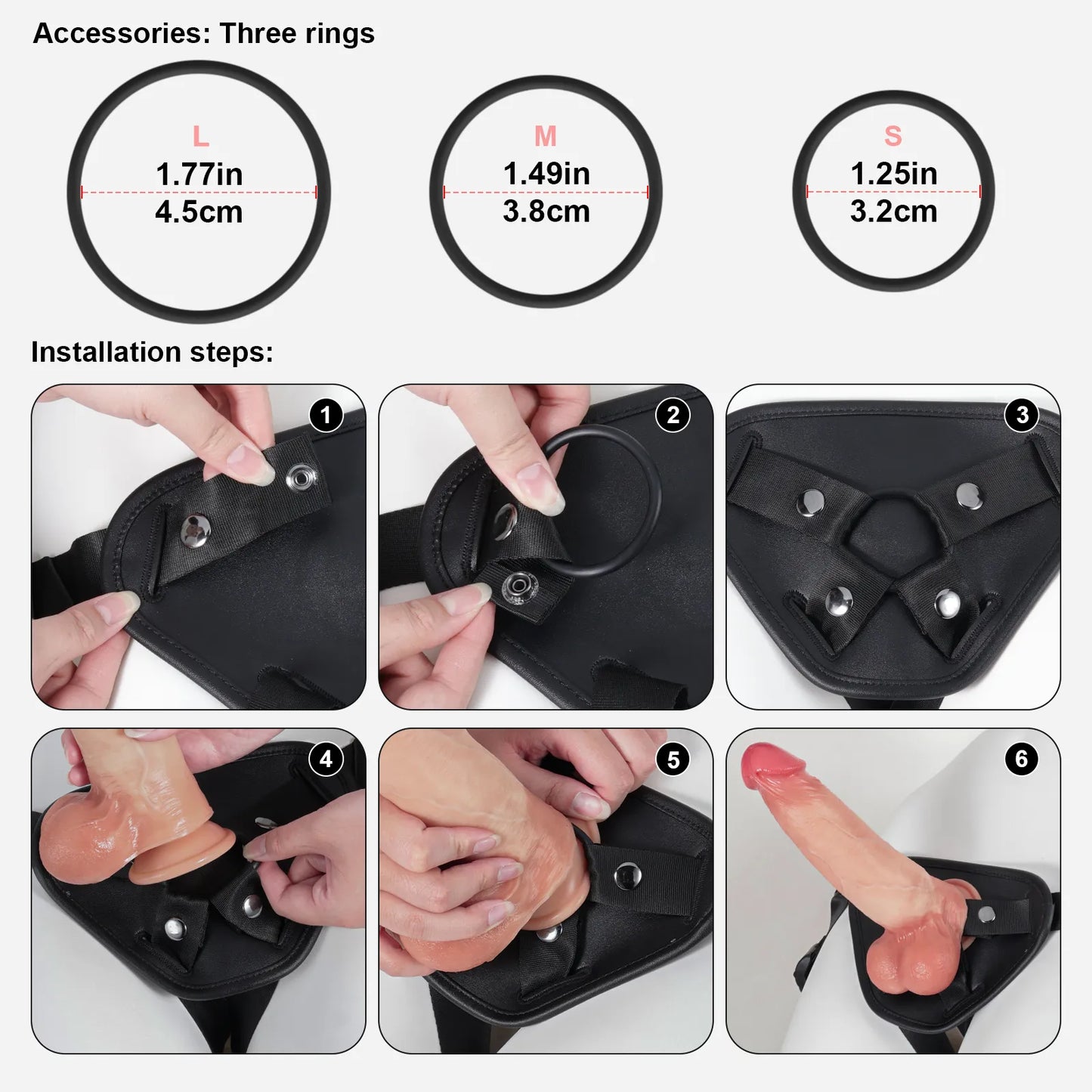 レザー製ストラップオンハーネス｜吸盤ディルド対応・サイズ調整可