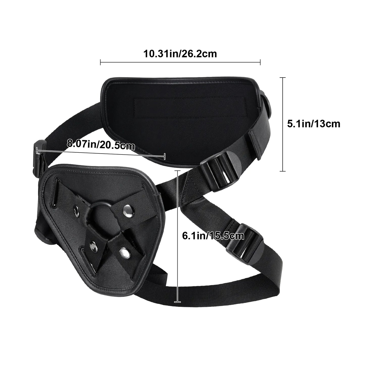 レザー製ストラップオンハーネス｜吸盤ディルド対応・サイズ調整可