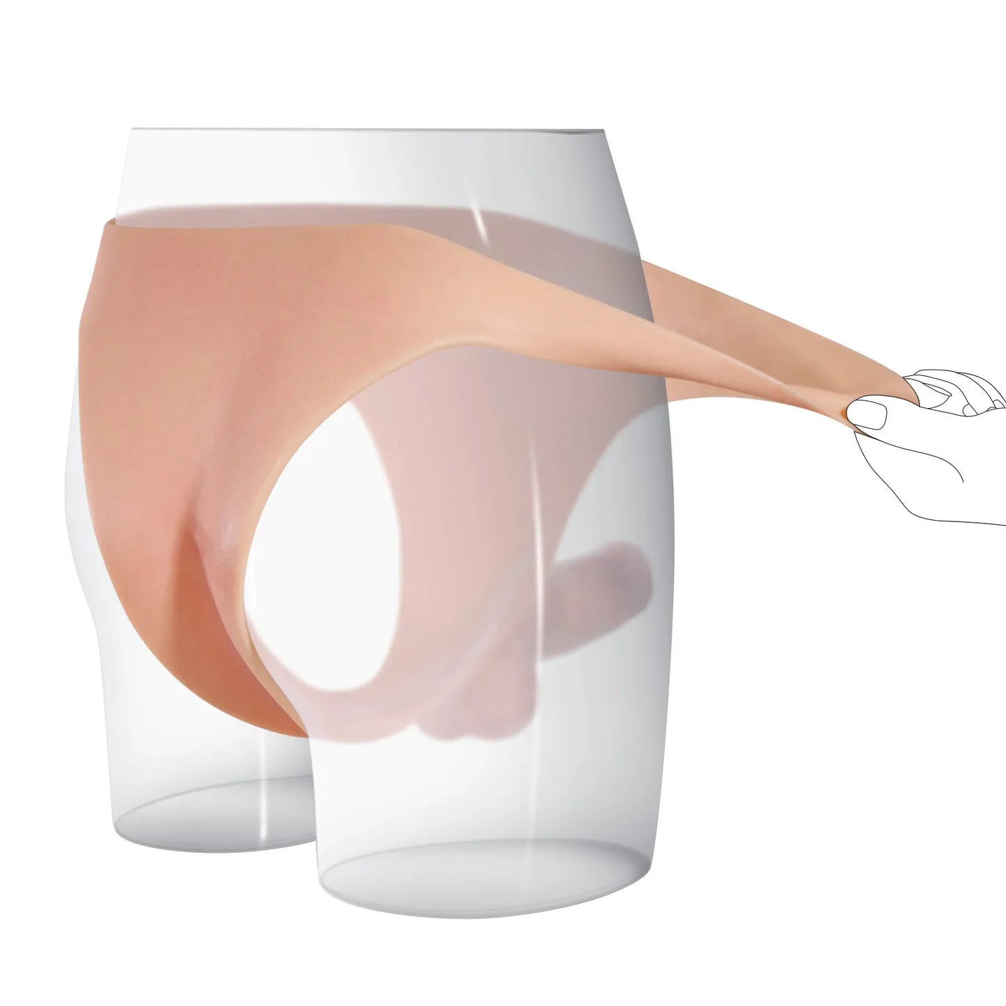 装着式ストラップオン 15.5cm｜しっかり芯あり、自然で安定した使用感