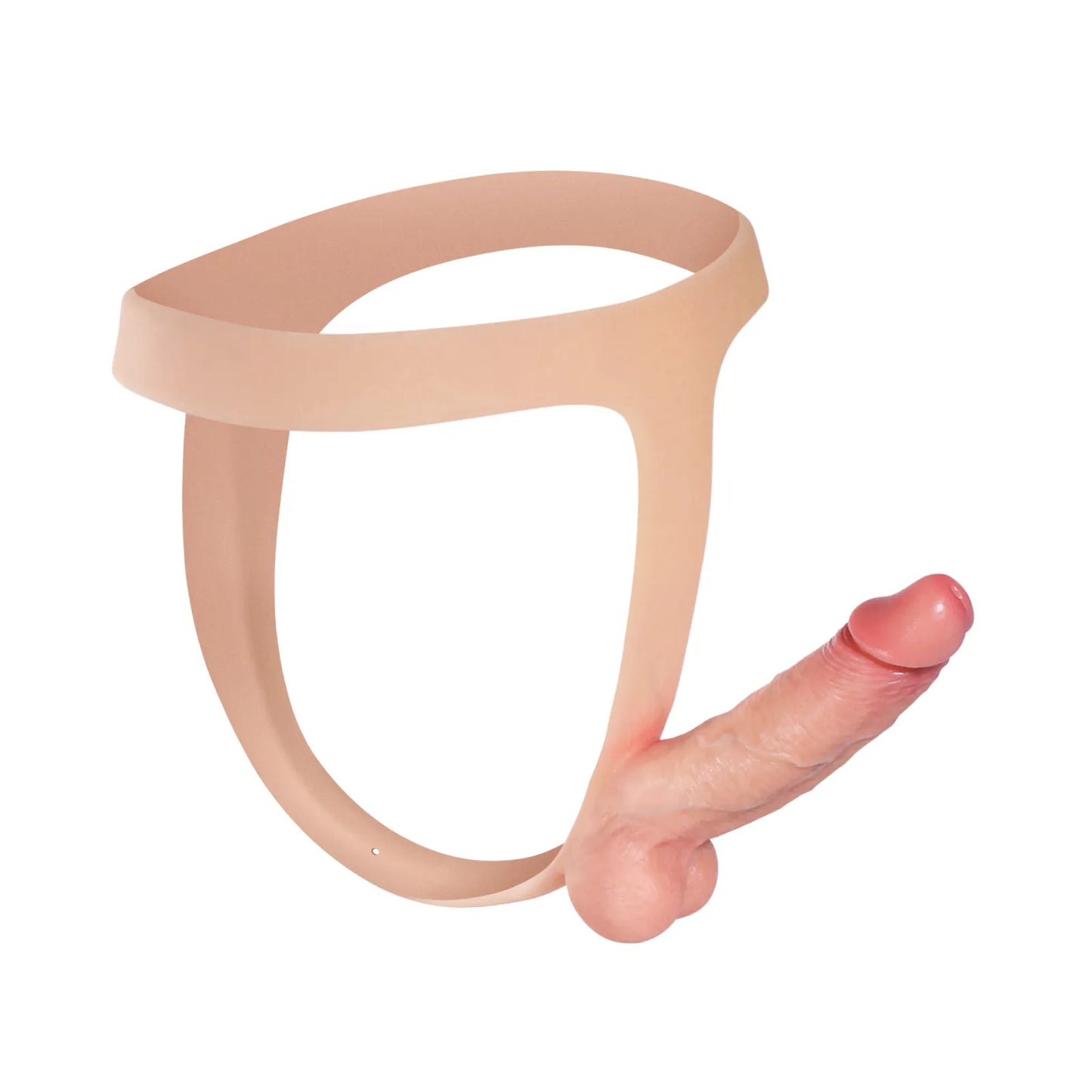 シリコン製ストラップオン 15cm｜安定感のあるディルド設計