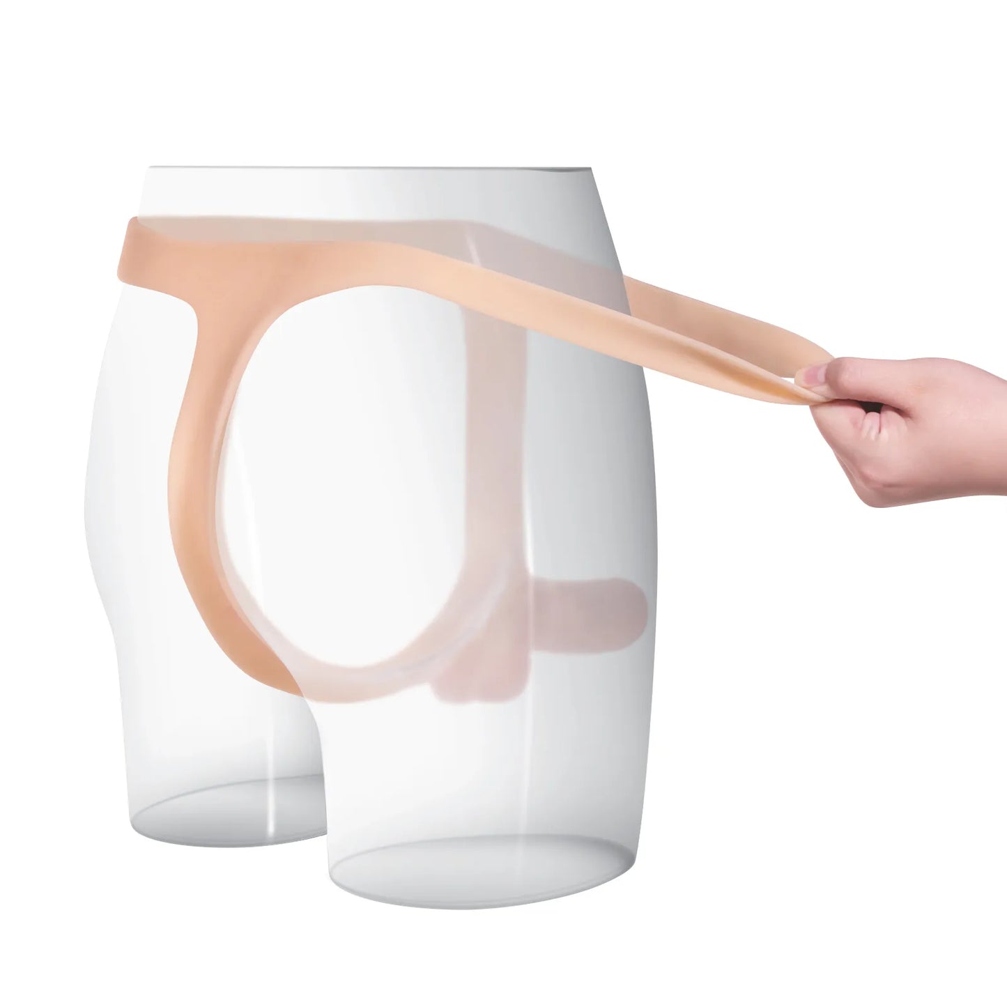 シリコン製ストラップオン 15cm｜安定感のあるディルド設計