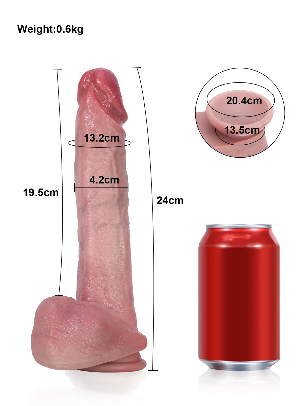 ショーン (Sean) 24cm ディルド リアル｜狙い撃つ弧状ヘッドと内壁を撫でる鮮明な血管刺激