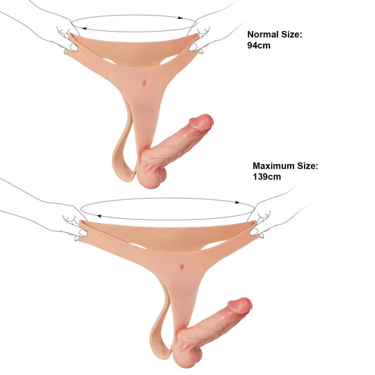 軽量シリコン製ストラップオン 16cm｜スリムベルト＆リアルな使用感