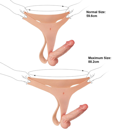 軽量シリコン製ストラップオン 16cm｜スリムベルト＆リアルな使用感