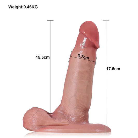ディルド リアル 17.5cm｜スライド式スキン・初心者向けモデル