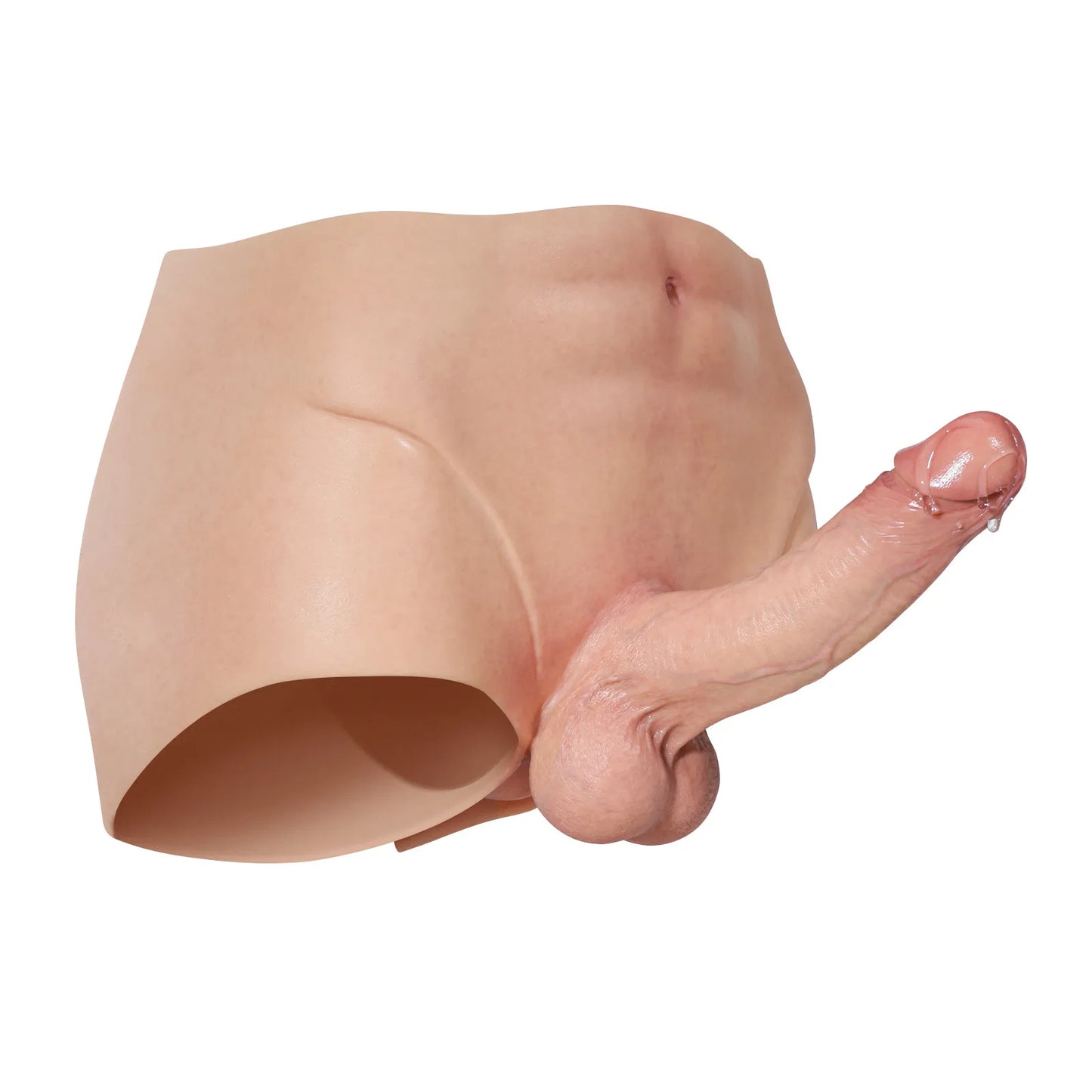 フルカバー型シリコンストラップオンショーツ｜リアルディルド一体設計 18.5cm