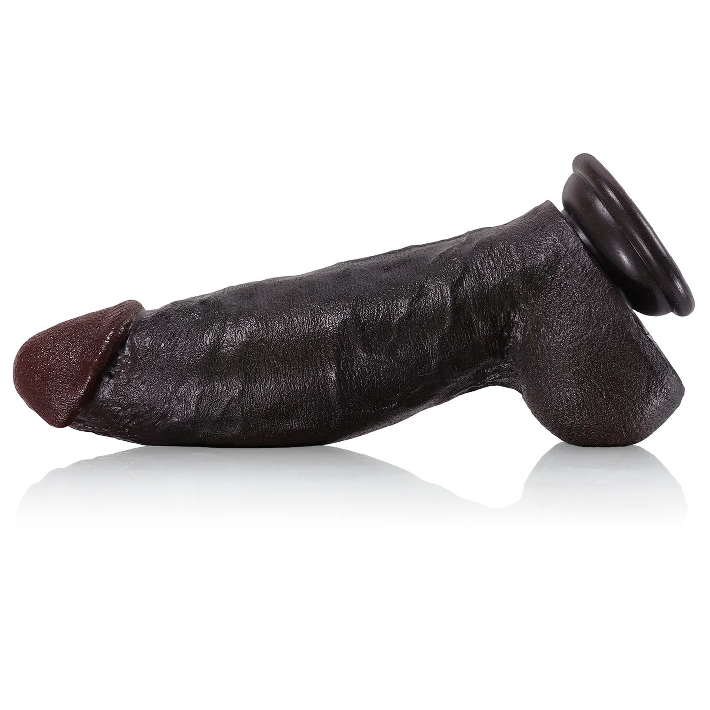 ディルド リアル 21.8cm｜極太ショート・ブラックモデル（リアル造形ディテール）