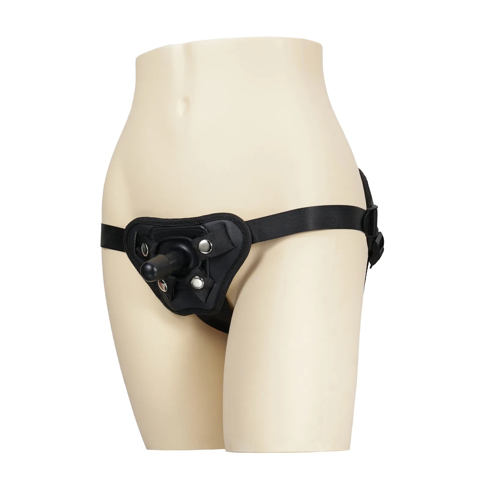 ブラックレザー・ハーネス 固定ディルド専用｜Vac-U-Lock対応の高耐久システム